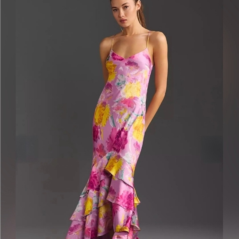 Monique Lhuillier Seraphine Satin Gown
